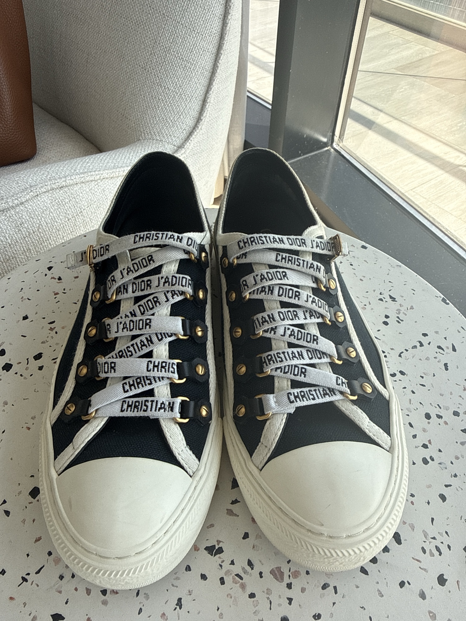 Christian Dior Christian Dior Walk'n'Dior Low-Top Canvas Sneakers Black