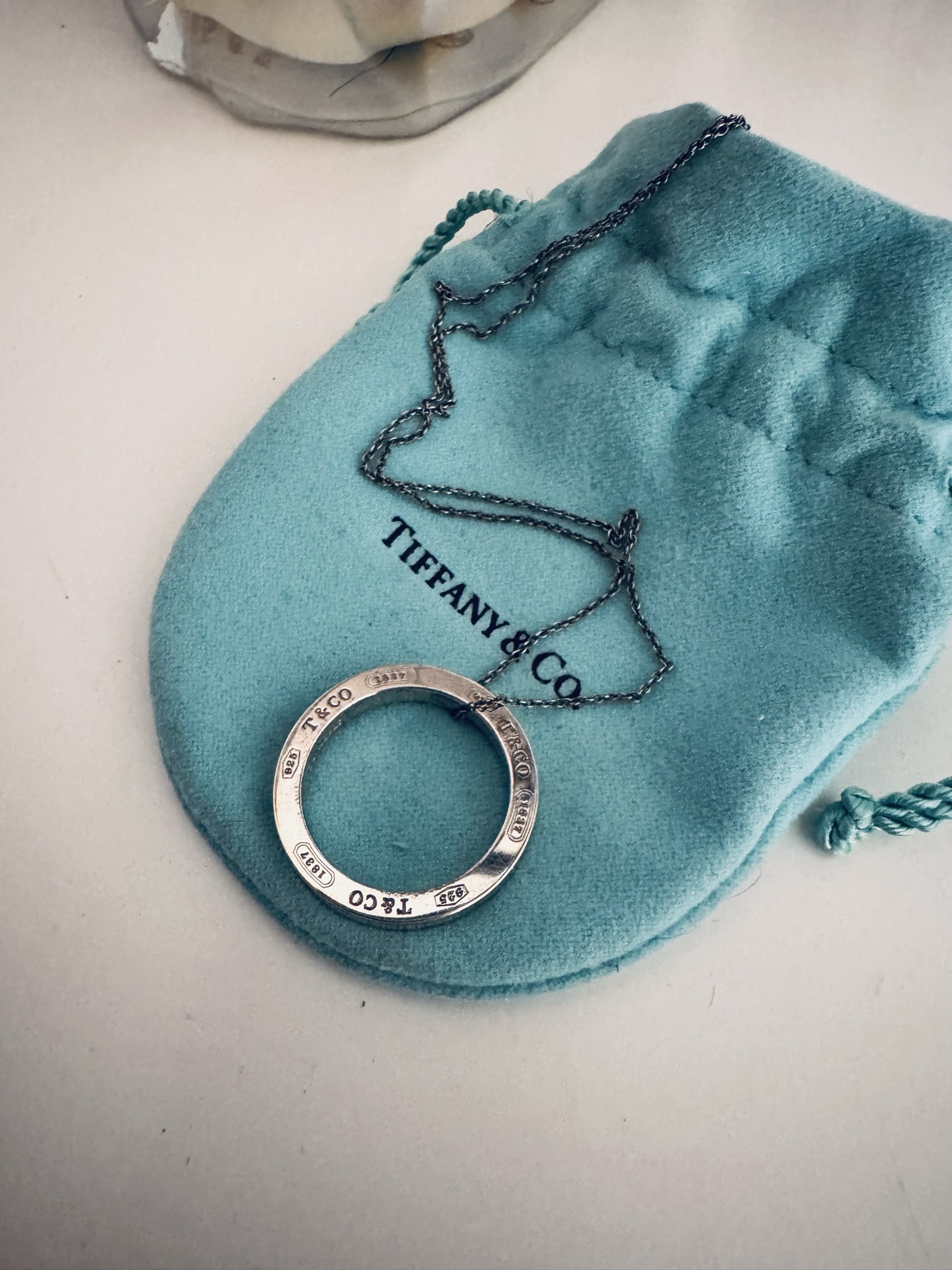 Tiffany & Co. Tiffany & Co. 1837 Circle Pendant Necklace Silver