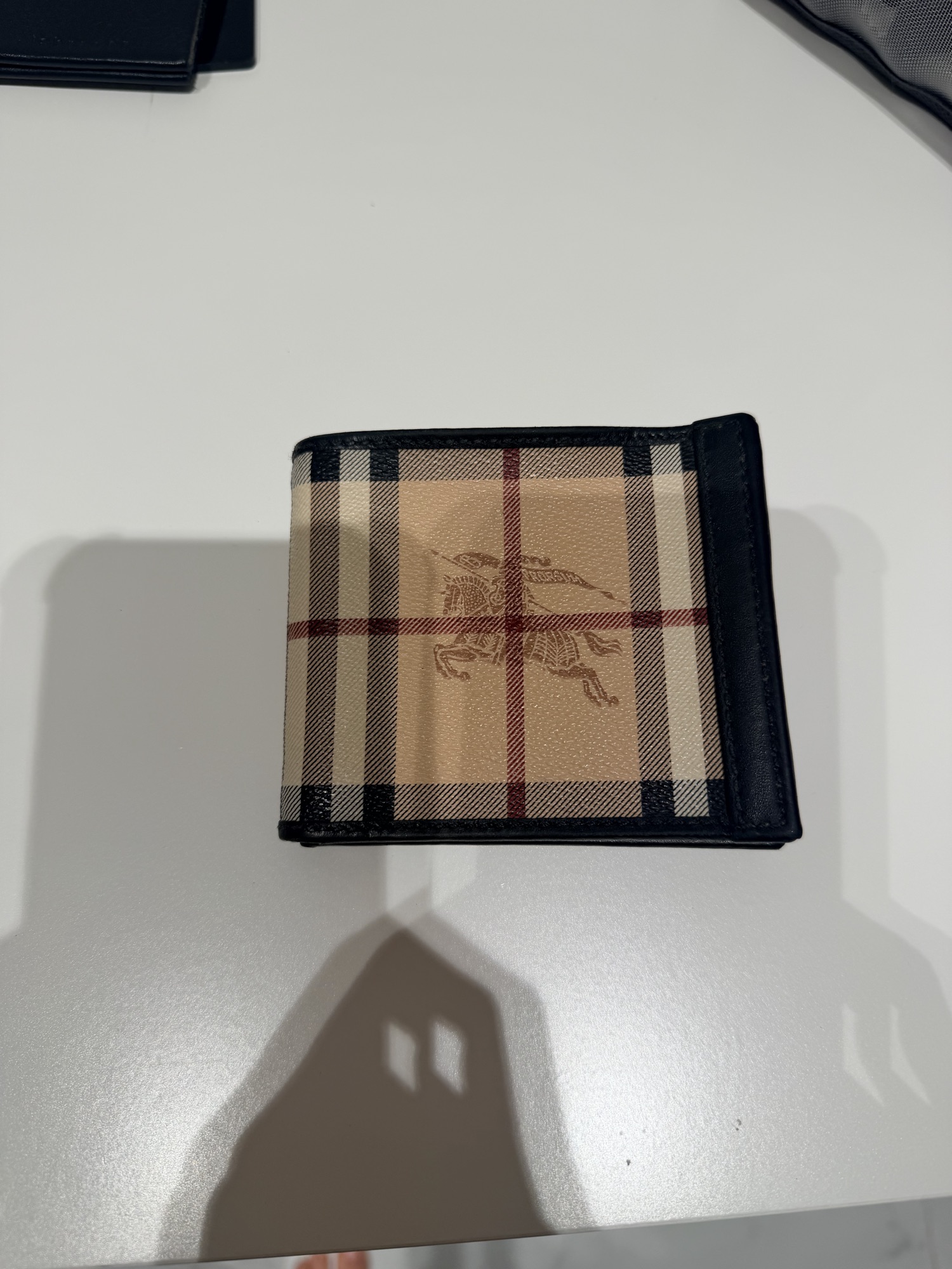 Burberry Burberry Nova Check Bifold Wallet Coated Canvas Beige