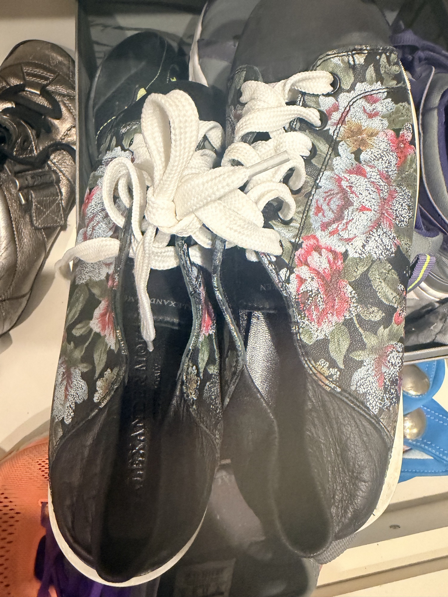 Alexander McQueen McQueen Floral High-Top Sneakers Multicolor 37.5